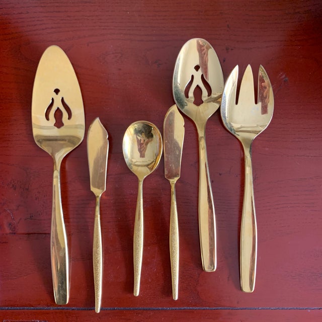 Midcentury Japan, Gold Stainless Flatware Set of 100 Chairish