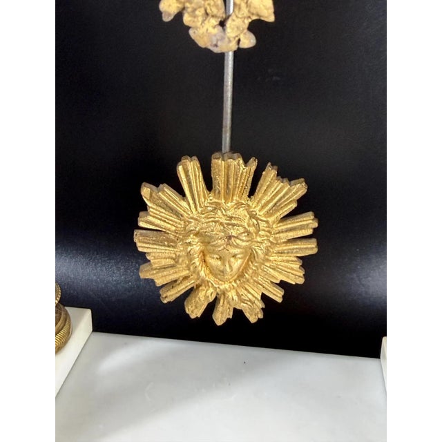 Antique French Mantel Clock Set in Gilt Bronze, 1800s, Set of 3 For Sale - Image 11 of 18