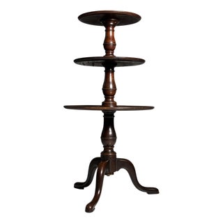 Antique English Tripod Etagère For Sale