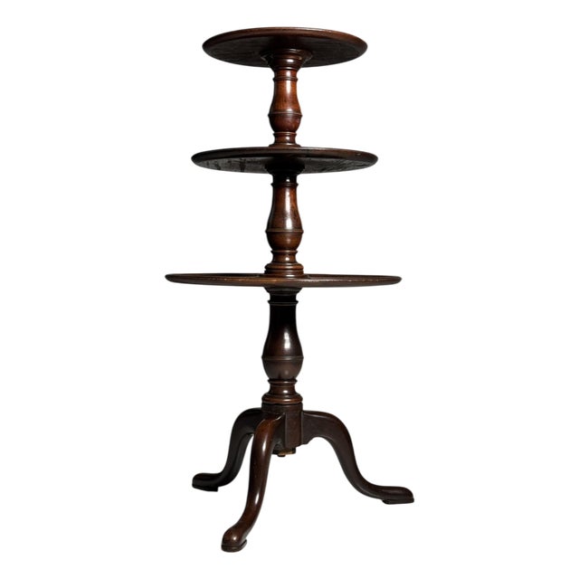 Antique English Tripod Etagère For Sale
