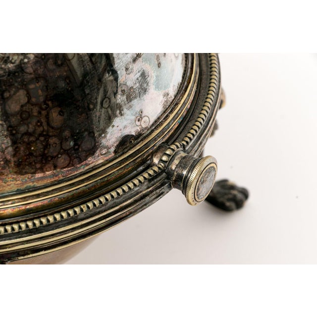 Antique Henry Wilkinson Sheffield Silverplate Bread Warmer Egyptian Revival Sphinx Legs For Sale - Image 9 of 9