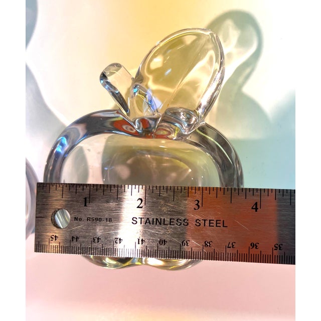 Transparent Pair of Late 20th Century Art Vannes French Crystal Fruit Bowls For Sale - Image 8 of 9