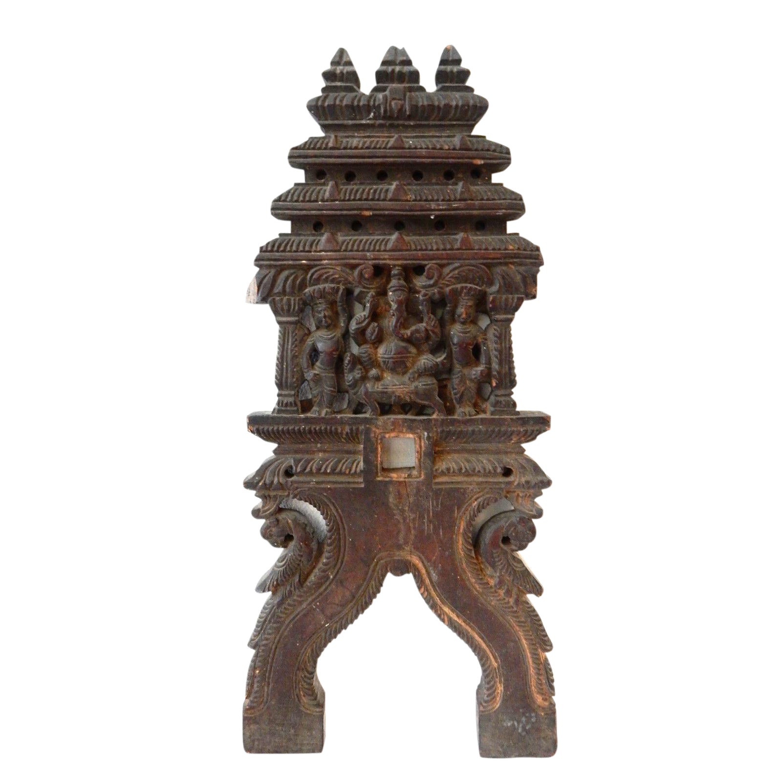 Antique Wood Carving with Ganesh India Chairish
