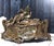 Antique Art Nouveau Metal Dresser Box Casket Lady on Bear Skin Rug This is a wonderful find. A large Art Nouveau Dresser...