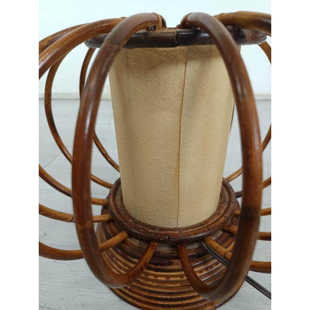 Vintage Rattan Table Lamp, 1950s For Sale - Image 10 of 15