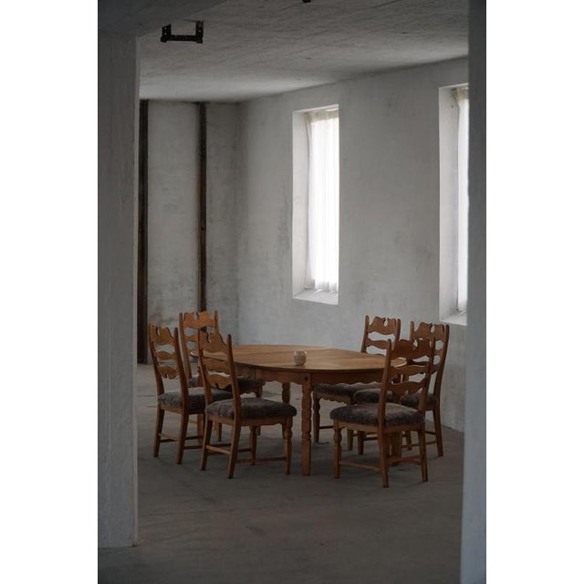 Mid-Century Danish Chairs in Oak & Lambswool by Henning Kjærnulf for E.G. Møbler, 1960s, Set of 8 For Sale - Image 13 of 18