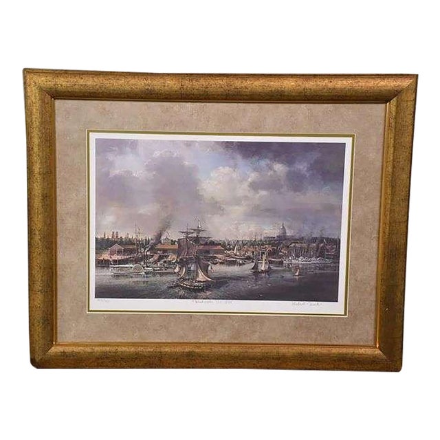 Large Limited Edition Signed Framed Print "Washington, D.C. 1874" by Robert Back For Sale
