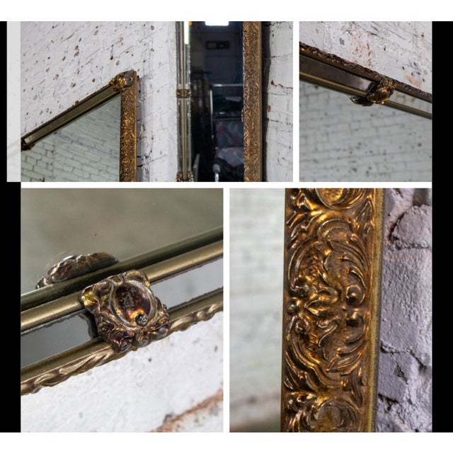 20th Century Neoclassic to Rococo Rectangular Large Wall Mirror With Ornate Gilded Frame For Sale - Image 17 of 18