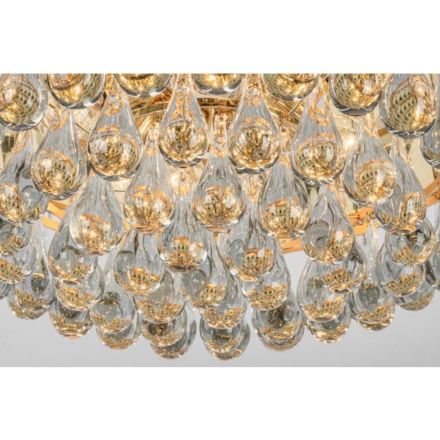 1970s Murano Glass Tear Drop Chandelier attributed to C.Palme, Germany, 1970s For Sale - Image 5 of 16