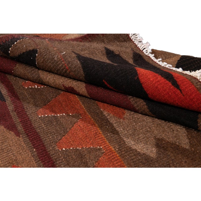Textile Mid-20th Century Vintage Kilim Runner Rug 3' 6" X 9' 1''. For Sale - Image 7 of 13