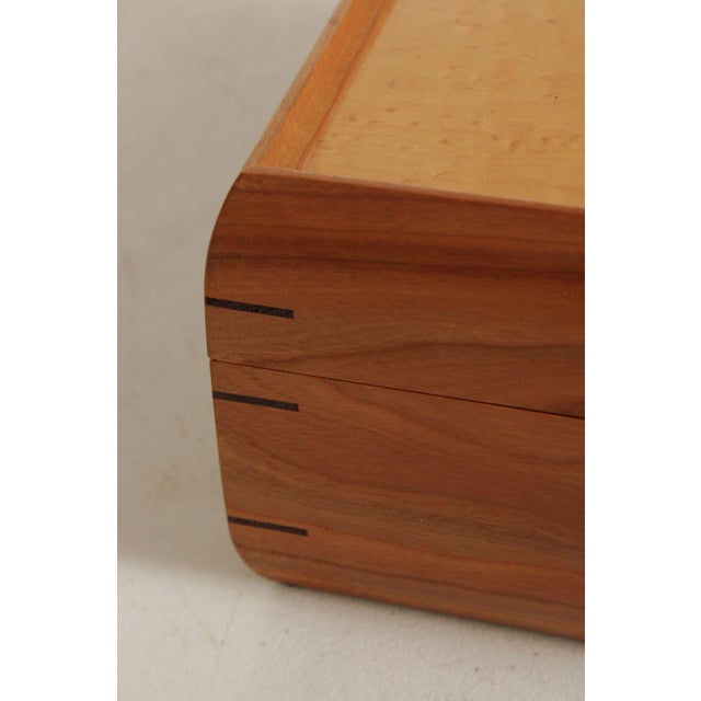 Studio Mixed Wood Desktop Cigar Humidor For Sale - Image 9 of 18