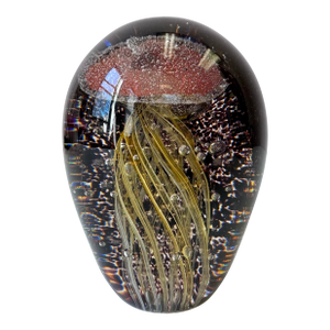 Vintage Glass Jellyfish Paperweight