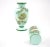 Verdigris Early 20th Century French Hand Painted / Decorated Art Glass Pair Vase For Sale - Image 8 of 12