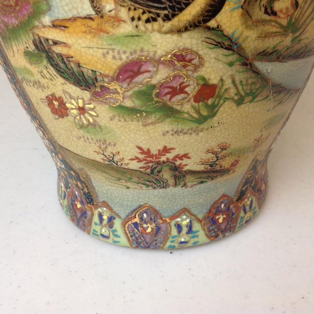 Hand Painted Royal Satsuma Vase Chairish