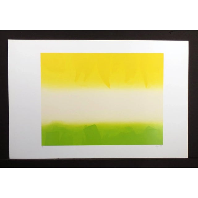 Abstract 1977 Kristen Gipson Untitled Original Monotype Art Print Abstract Unframed 23x35 For Sale - Image 3 of 5