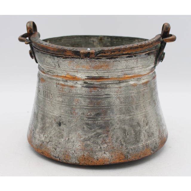Victorian Dated 1894 Armenian Tinned Copper Cooking or Yogurt Pot For Sale - Image 3 of 8