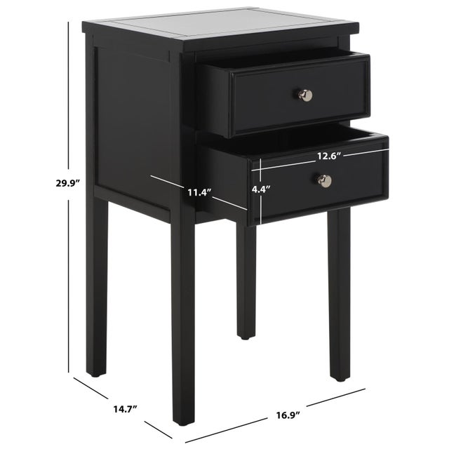 Traditional Toby Accent Table with Storage Drawer in Black For Sale - Image 3 of 10