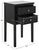 Traditional Toby Accent Table with Storage Drawer in Black For Sale - Image 3 of 10