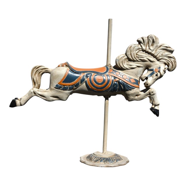 Vintage Metal Carousel Horse For Sale