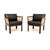 Vintage Danish Leather and Cane Chairs by Illum Wikkelso for CFC Silkeborg, 1960, Set of 2 For Sale - Image 11 of 11