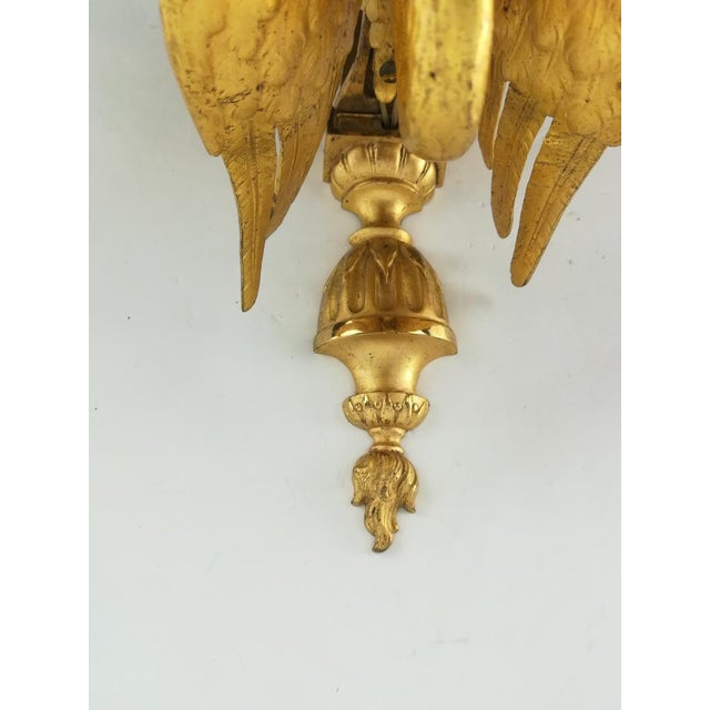 Blue Empire Wall Lamp with Glass Shade by Müller Frères, 1920s For Sale - Image 8 of 14