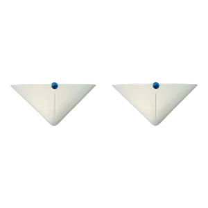 1970s Milky White Sconces by De Majo, a Pair
