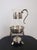 Art Nouveau 1980s Elegance Glass Coffee Carafe With Warming Stand, Ep Brass Silver Plated Tea Pot For Sale - Image 3 of 12