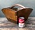 This exceptional antique primitive wood basket is a soulful artifact of late 19th-century utilitarian craftsmanship. Hand-...