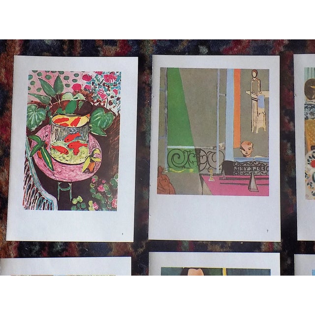 This.set of fourteen (14) diminutive vintage modernist lithographs (offset) depicts a variety of Henri Matisse's (France...