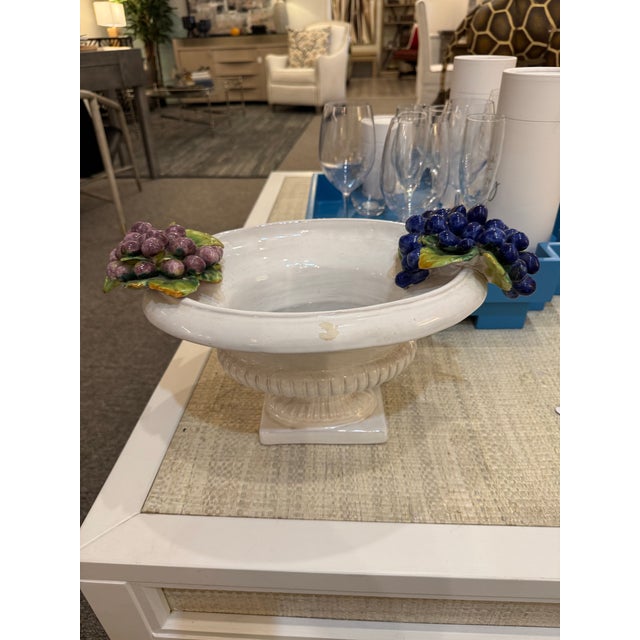 Early 20th Century Italian Bowl With Grapes For Sale - Image 4 of 6