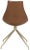 2020s Bailey Mid Century Modern Leather Swivel Dining Chair in Light Brown & Brass - a Pair For Sale - Image 5 of 10