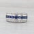 1.20ctw Blue Sapphire Diamond Ring 14k White Gold Size 6 Band For Sale - Image 4 of 8