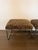 Black Pair of Ethan Allen Black & Gold Tiger-Print Ottoman Stools For Sale - Image 8 of 9