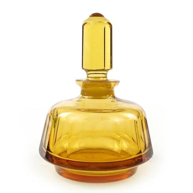 Brown Art Deco Czechoslovakian Carafe from Moser, 1930s For Sale - Image 8 of 8