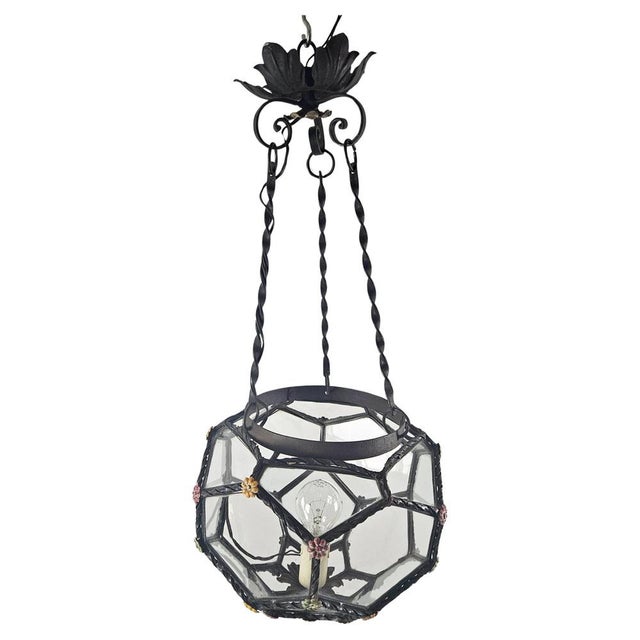 Vintage Tole Honeycomb Pendant Light, 1950s For Sale - Image 12 of 12