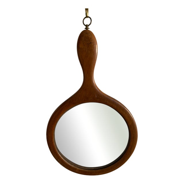 Large Antique Mahogany Magnifying Glass For Sale