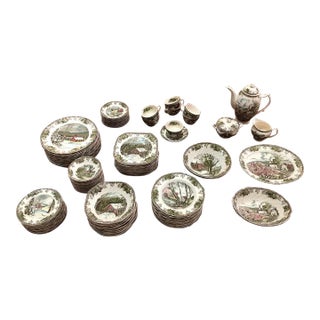 Johnson Brothers "The Friendly Village" English Vintage Dinnerware Set- 116 Pieces For Sale