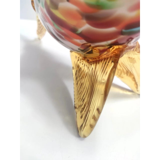Vintage Multicolored Murano Glass Fish Figurine attributed to Fratelli Toso, 1950s For Sale - Image 11 of 13