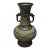 Vintage Chinese-Style Archaistic Bronze Hu Vase With Elephant Head Handles, Patinated Finish For Sale