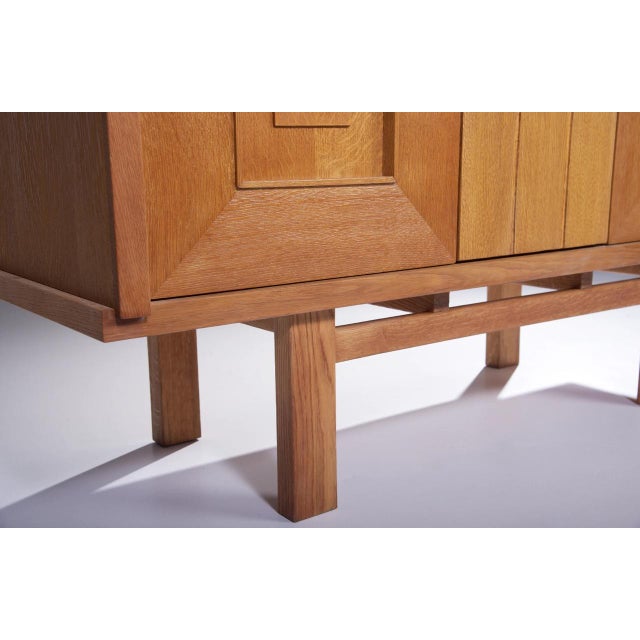 Brutalist Oak Cabinet, 1970s, in Restored conditions. Designed 1970 to 1979