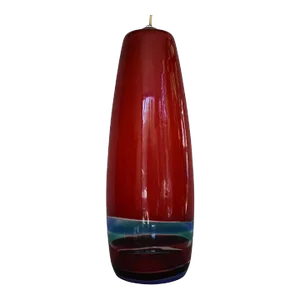 1950s Red With Multicolour Stripes Glass Pendant in the Style of Massimo Vignelli for Venini