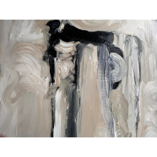Contemporary "Found My Way" Contemporary Art Monochromatic Original Abstract Expressionist Oil Painting by Monica Shulman For Sale - Image 3 of 8