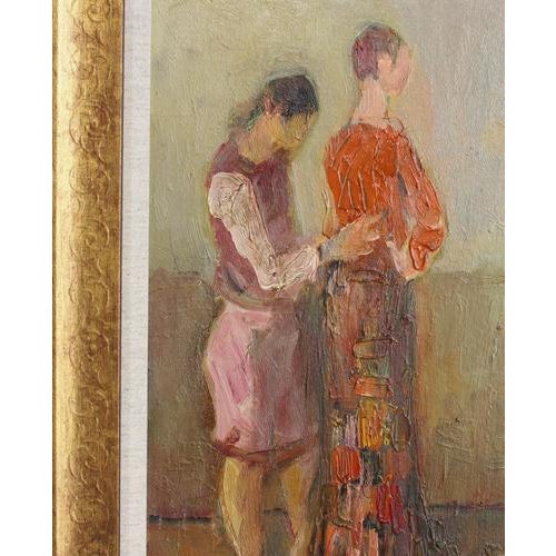Alberto Chiancone, The Dressmaker's Workshop, 1960s, Oil Painting on Canvas, Framed For Sale - Image 7 of 15