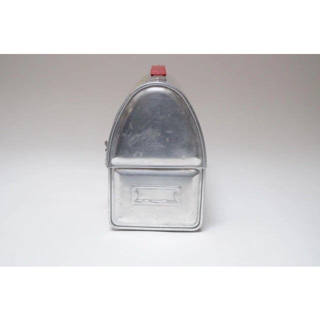 Silver Vintage Aluminum "Victory" Domed Miner's Pail / Survivor Lunchbox With Corked Thermos For Sale - Image 8 of 12