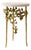 Brilliant Gold Butterfly Accent Table Travertine For Sale