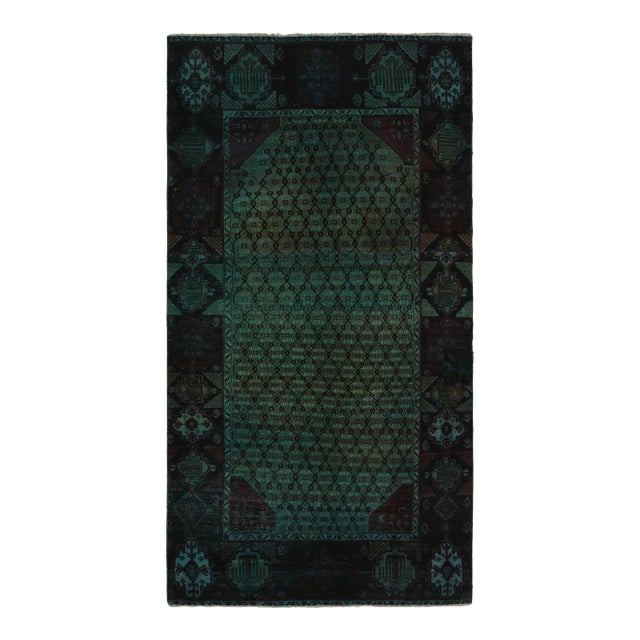Vintage Persian Rug in Blue and Green by Rug & Kilim For Sale