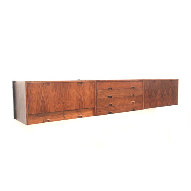 Mid-Century Modern Large Vintage Wall Sideboard System, 1960s For Sale - Image 3 of 13
