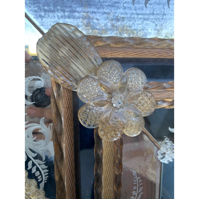 18th Century Crest Top Venetian Rectangular Mirror, Handmade and Hand Silvered For Sale - Image 9 of 18