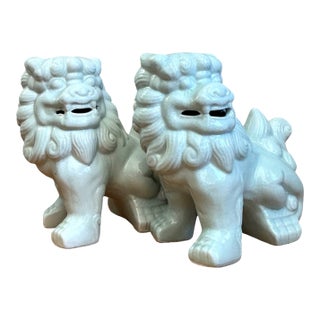 Vintage Celadon Glazed Foo Dogs - Set of 2 For Sale