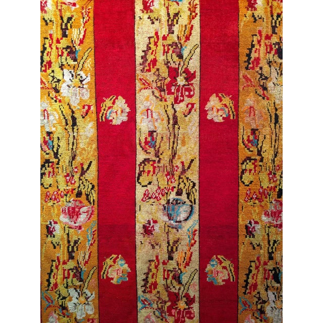 This elegant Vintage French Aubusson Runner, dating to the early 1900s. Expertly hand-knotted, this exceptional runner...